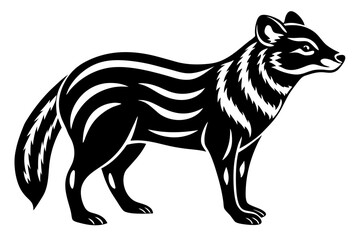 Cute Forest Animal Vector Line Art – Cartoon Clipart, Logo Icon, Funny Animal Illustration on White Background