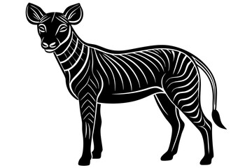 Cute Forest Animal Vector Line Art – Cartoon Clipart, Logo Icon, Funny Animal Illustration on White Background