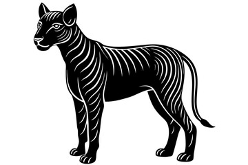 Cute Forest Animal Vector Line Art – Cartoon Clipart, Logo Icon, Funny Animal Illustration on White Background