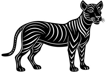 Cute Forest Animal Vector Line Art – Cartoon Clipart, Logo Icon, Funny Animal Illustration on White Background