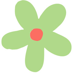 green flower vector illustration