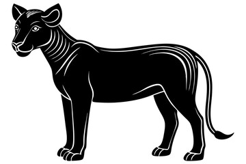 Cute Forest Animal Vector Line Art – Cartoon Clipart, Logo Icon, Funny Animal Illustration on White Background