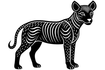 Cute Forest Animal Vector Line Art – Cartoon Clipart, Logo Icon, Funny Animal Illustration on White Background