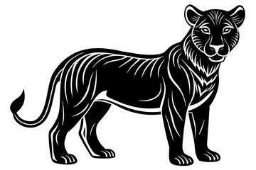 Cute Forest Animal Vector Line Art – Cartoon Clipart, Logo Icon, Funny Animal Illustration on White Background