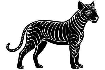 Cute Forest Animal Vector Line Art – Cartoon Clipart, Logo Icon, Funny Animal Illustration on White Background