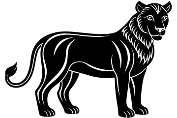 Cute Forest Animal Vector Line Art – Cartoon Clipart, Logo Icon, Funny Animal Illustration on White Background