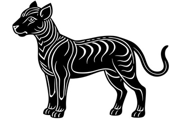 Cute Forest Animal Vector Line Art – Cartoon Clipart, Logo Icon, Funny Animal Illustration on White Background