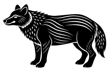 Cute Forest Animal Vector Line Art – Cartoon Clipart, Logo Icon, Funny Animal Illustration on White Background