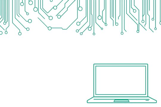 laptop computer screen with abstract background