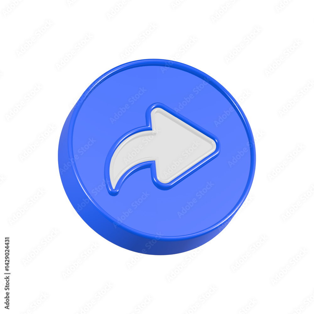 Poster share icon 3d rendering realistic button