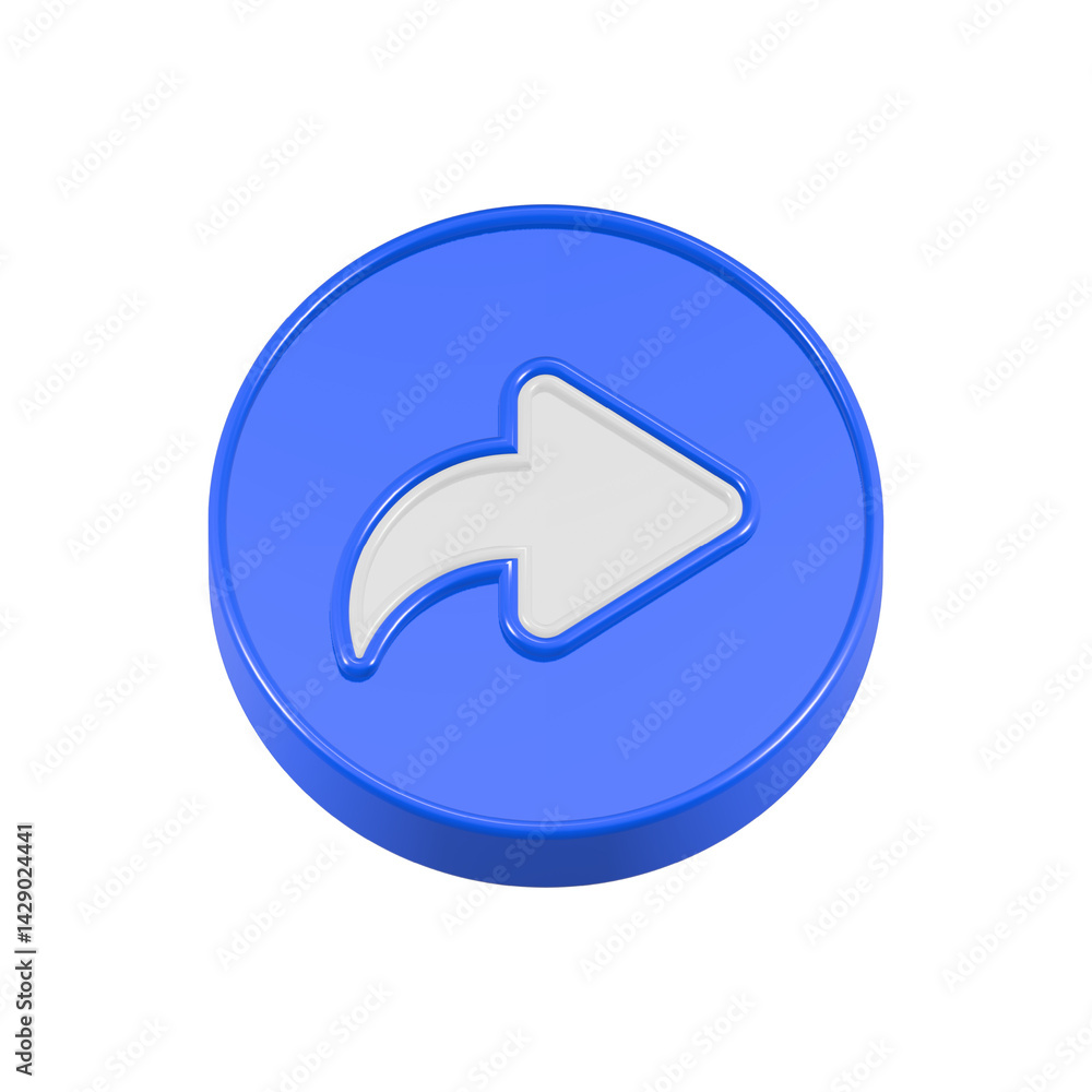 Poster share icon 3d rendering realistic button