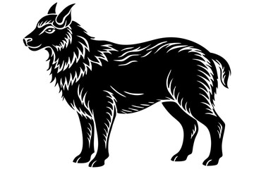 Cute Forest Animal Vector Line Art – Cartoon Clipart, Logo Icon, Funny Animal Illustration on White Background