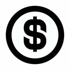 Fototapeta premium Minimalist vector silhouette finance