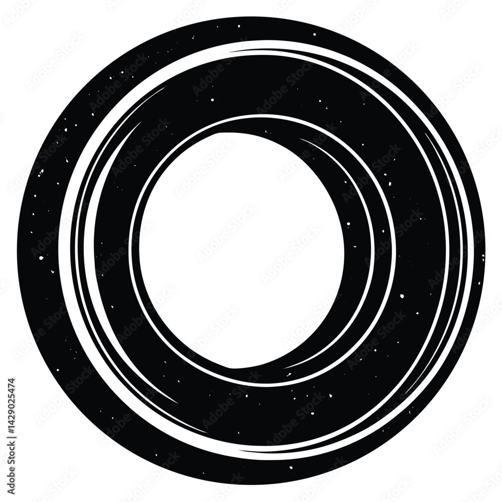 Poster isolated black vector photographer using element focus ring close up with white background