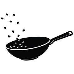 Modern Wok Vector – Authentic Asian Cooking Pan Illustration for Culinary & Design Projects