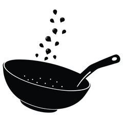Modern Wok Vector – Authentic Asian Cooking Pan Illustration for Culinary & Design Projects