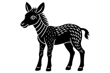 Cute Forest Animal Vector Line Art – Cartoon Clipart, Logo Icon, Funny Animal Illustration on White Background