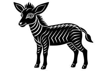 Cute Forest Animal Vector Line Art – Cartoon Clipart, Logo Icon, Funny Animal Illustration on White Background