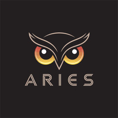 owl on a black background