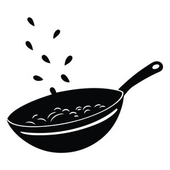 Modern Wok Vector – Authentic Asian Cooking Pan Illustration for Culinary & Design Projects