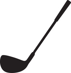 wedge golf club or close up of iron silhouette vector icon for websites and sports apps illustration