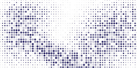 Abstract geometric blue background frame. Vector texture of chaotic hexagons, particles, fragments. A group of cells, an information grid. Banner for business, technology modern
