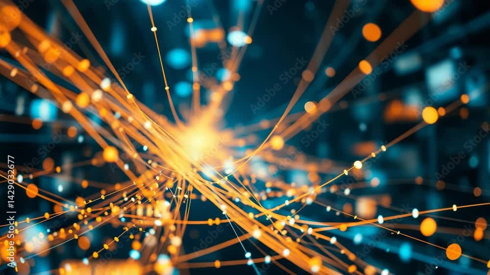 Poster electronic signals weaving through a global network a tapestry of tech connectivity 4k