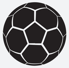 Obraz premium soccer ball silhouette vector art illustration, soccer ball on white background, football vector