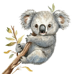 Obraz premium Adorable Hand-Drawn Koala Illustration for Children's Books or Educational Materials