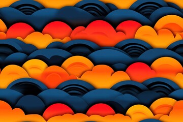 Fototapeta premium sunset pattern repeating seamless tile pattern
