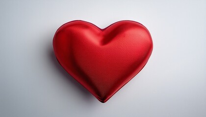 Obraz premium red heart on a white background