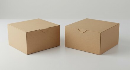 Two plain cardboard boxes