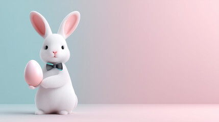 easter bunny with eggs