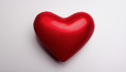 Fototapeta premium red heart on white background