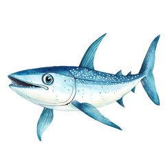 Obraz premium Detailed Illustration of a Barracuda Swimming in Isolation against a Transparent background