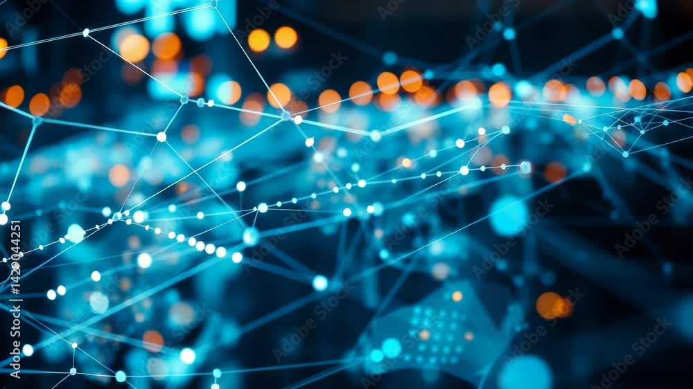 Poster electronic signals weaving through a global network a tapestry of tech connectivity 4k