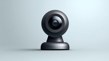 Professional Webcam with Sleek Design on Minimalist Background Ideal for Online Meetings and Streaming