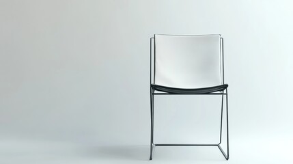 Modern minimalist chair in white and black