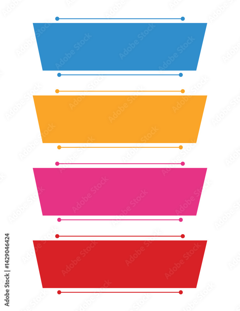 Poster colorful vector web banners design set with arrow elements