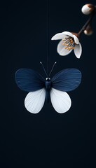 Butterfly & Blossom Dark Backdrop