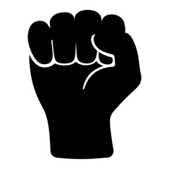 Raised Fist Symbol A powerful image of strength, transparent . solidarity, defiance, and unity, often associated with various movements