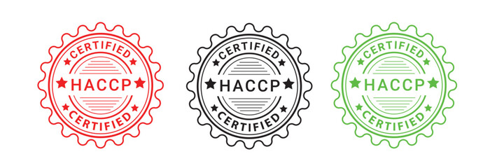 HACCP Food Safety System Badge Set – Certified Quality Control Icons