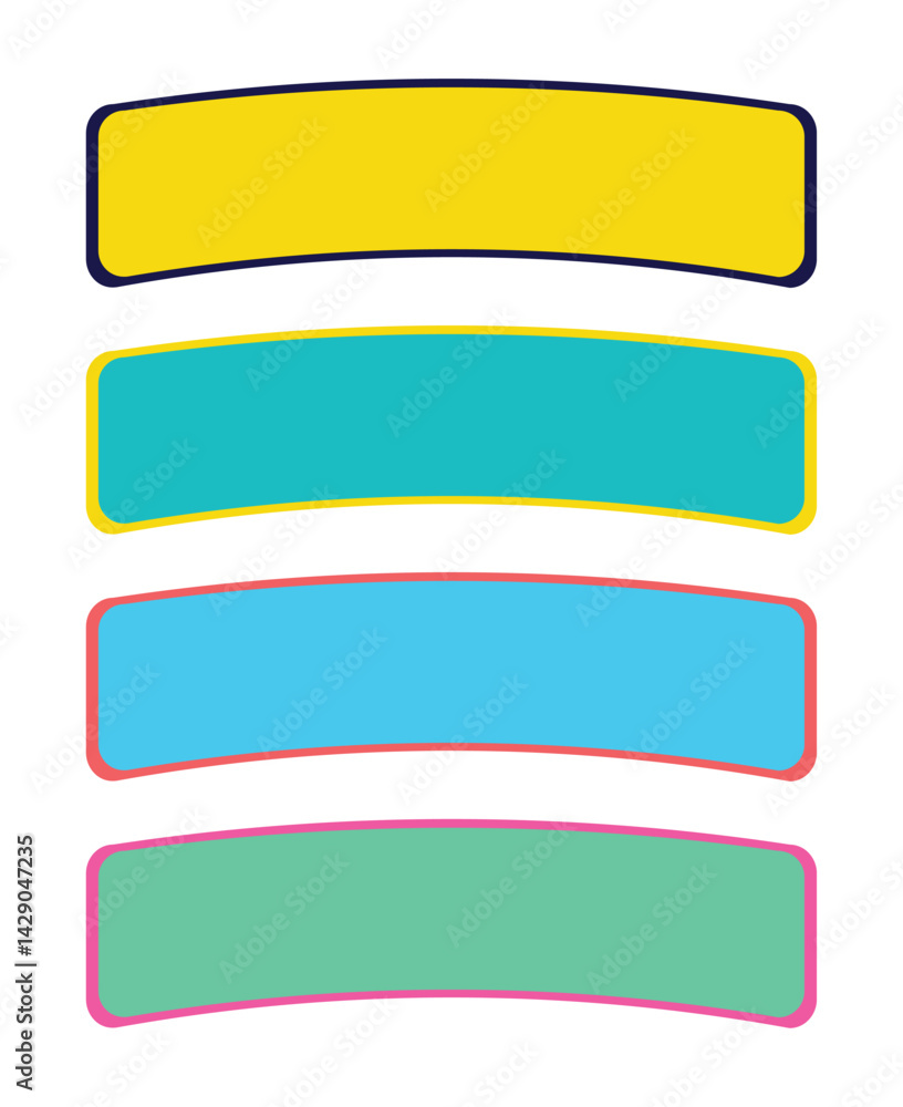 Aufkleber colorful vector banner set with shadow web design elements