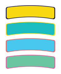 Fototapeta premium Colorful vector banner set with shadow web design elements