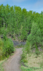 Boussu, Belgium - April 22, 2025 : the Saint-Antoine slag heap