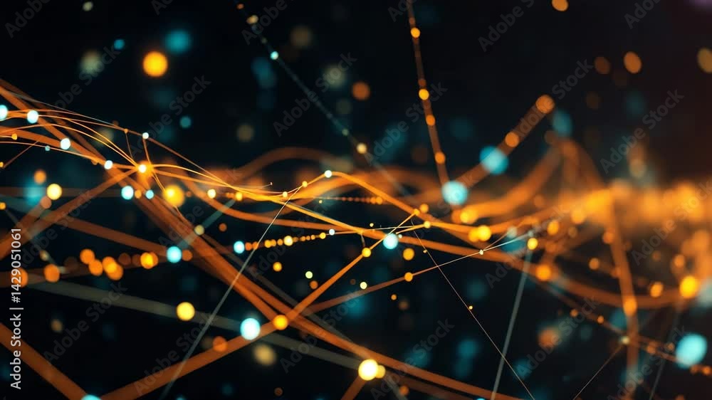 Aufkleber electronic signals weaving through a global network a tapestry of tech connectivity 4k