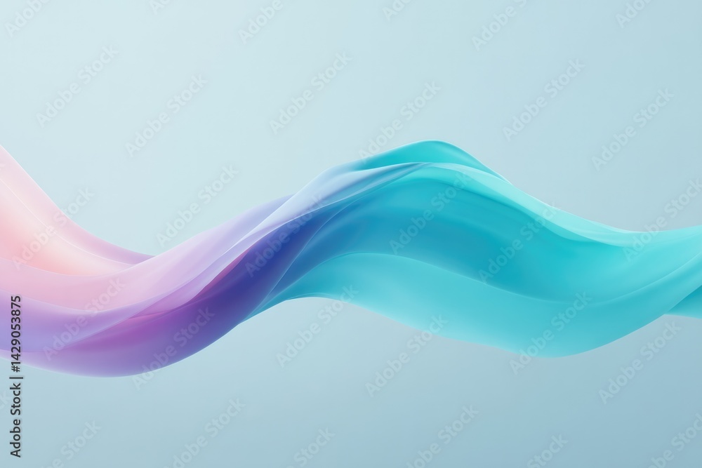 Aufkleber mesmerizing gradient of colored waves flows seamlessly across white background offering ample copy s