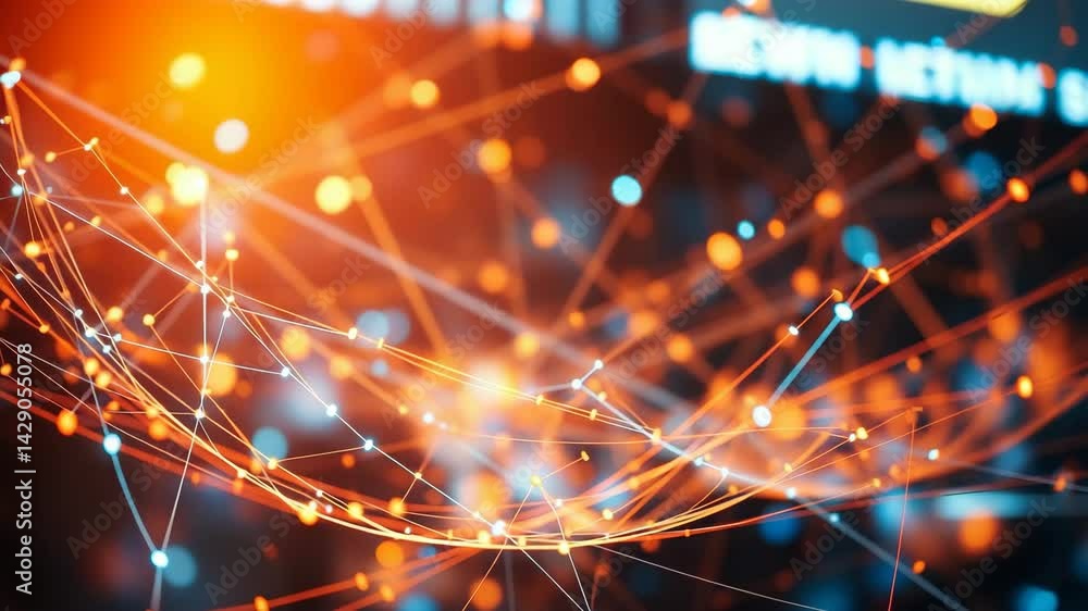 Poster electronic signals weaving through a global network a tapestry of tech connectivity 4k