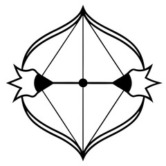 Goth Bow Icon &ndash; Dark Aesthetic Vector for Alternative Fashion & Design