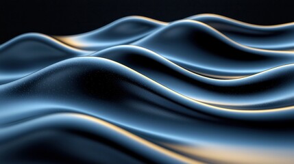 Fototapeta premium Abstract Smooth, flowing waves with subtle light play
